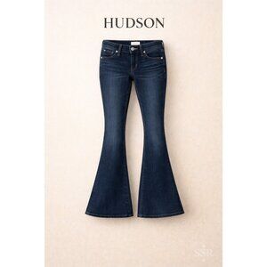 Hudson Mia Mid Rise Flare Jeans Dark Wash Women’s Size 26 NWOT 5 Pocket Denim